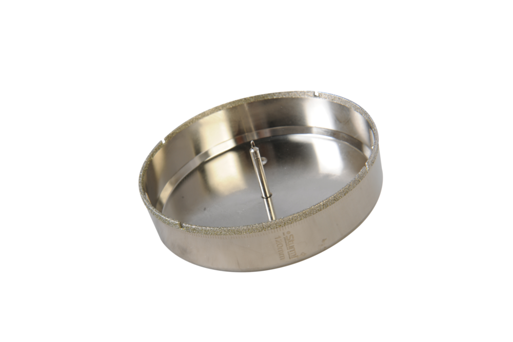 Коронка алмазн. По керам. Плитке и стеклу 120 x 55 мм,  с центрир. Сверл. Sturm!