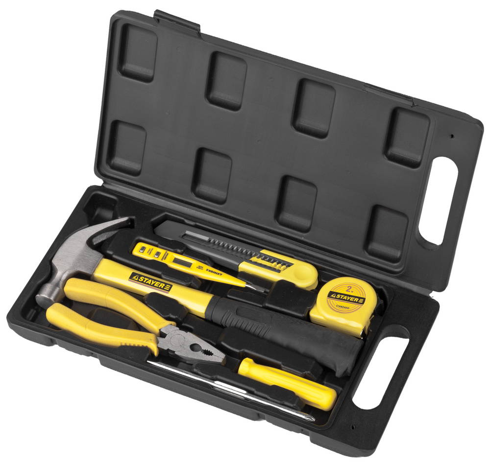 STAYER Техник 7 предм., Набор инструментов для ремонтных работ (22051-H7)