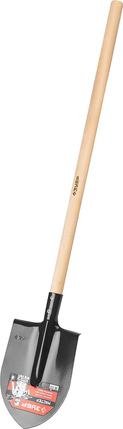 ЗУБР Мастер, 285х205х1430мм, полотно 1.6мм, закалено, дерев. черенок высш. сорт, штыковая лопата, тип ЛКО (39570)