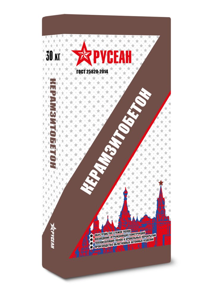 Керамзитобетон по 0,025 м3 Русеан 30 кг