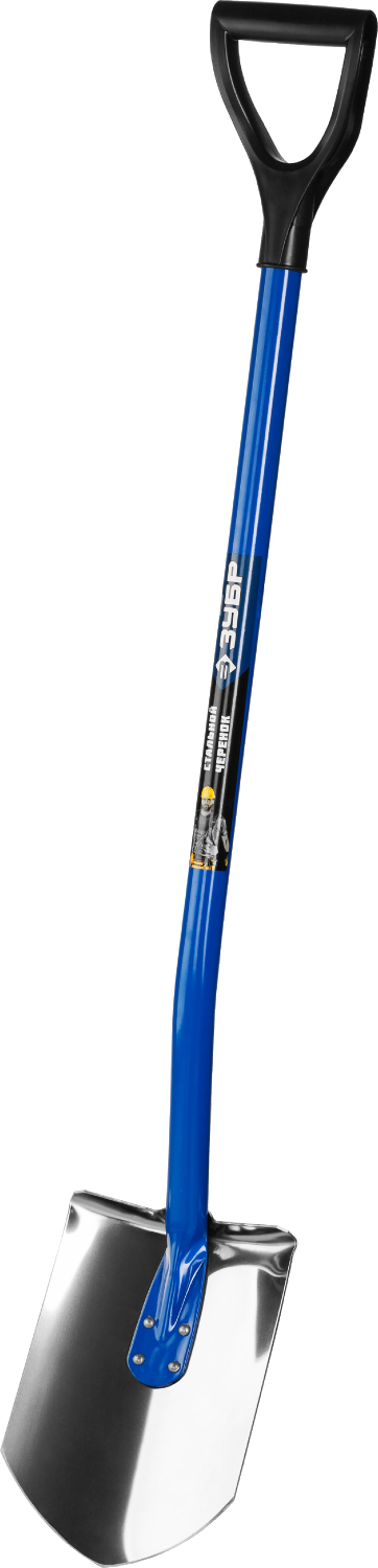 ЗУБР Артель-НС, 280х190х1200мм, полотно 2мм, нержавеющая сталь, закалено, стальной изогнутый черенок, штыковая лопата, ПРОФЕССИОНАЛ (4-39406)