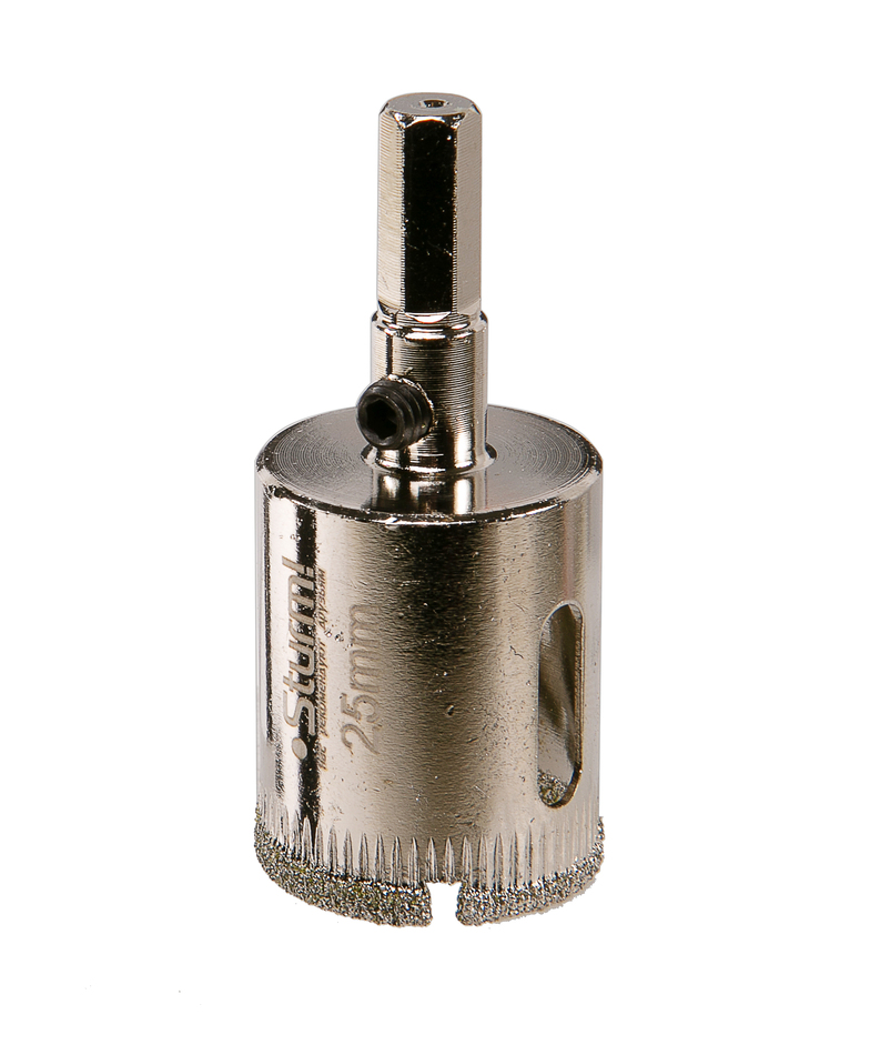 Коронка алмазн. По керам. Плитке и стеклу 25 х 55 мм, с центрир. Сверл. Sturm!