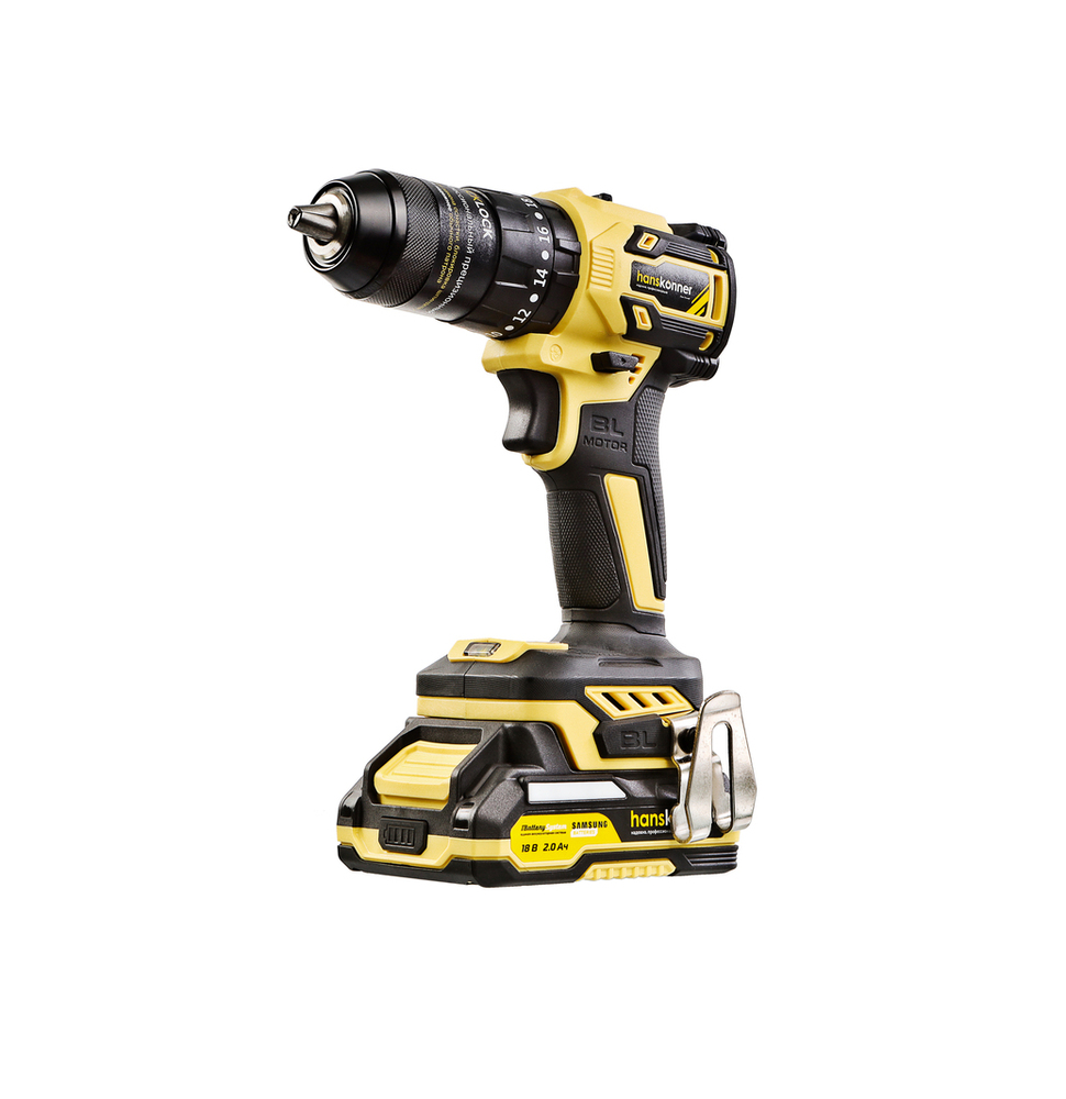 HCD2065PRO Аккумуляторный шуруповерт Hanskonner 1BatterySystem