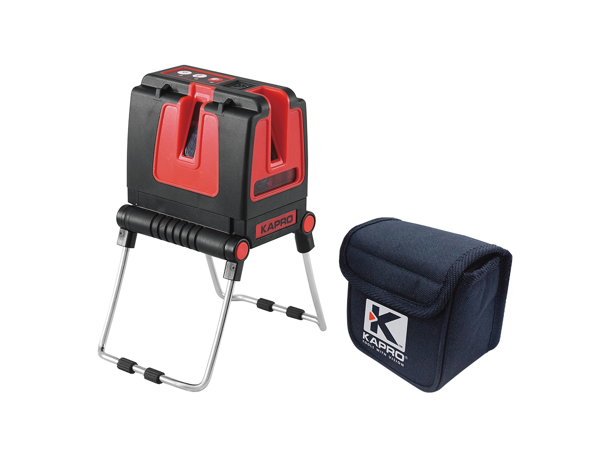 873 Kapro лазерный нивелир (1 горизонталь, 2 вертикали) с переходником 841 с 3-мя батарейками аа