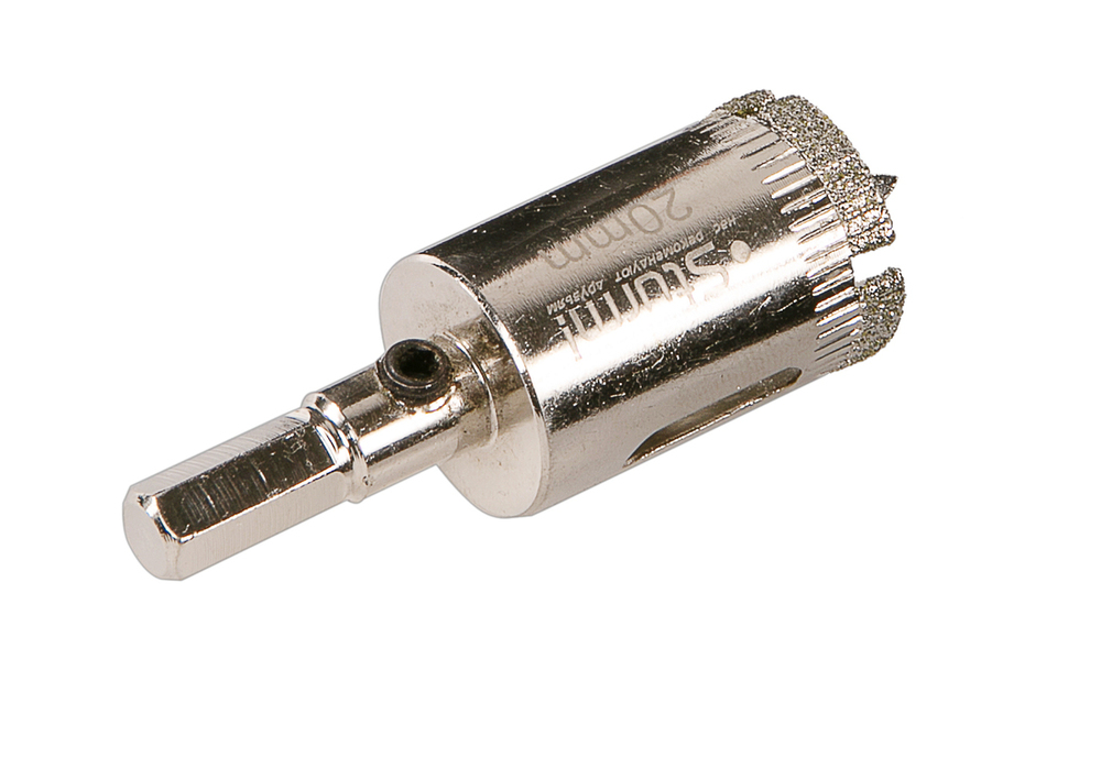 Коронка алмазн. По керам. Плитке и стеклу 20 х 55 мм, с центрир. Сверл. Sturm!