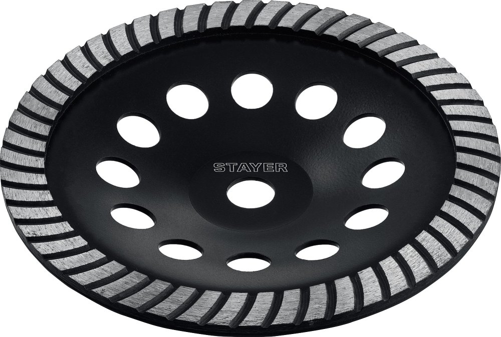 STAYER Turbo d 230 мм, Сегментированная алмазная шлифовальная чашка (33380-230)