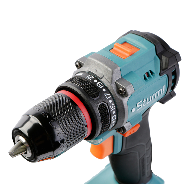 CD1860BL Дрель аккумуляторная Sturm!, бесщеточная 18В, 1BatterySystem, 60Нм, 2х2.0Ач, кейс