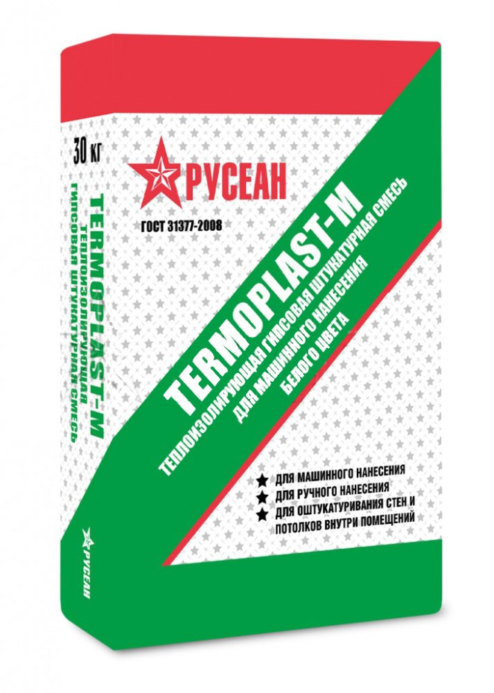 Гипсовая штукатурка "Termoplast-М" для машинного нанесения 30 кг (белого цвета)